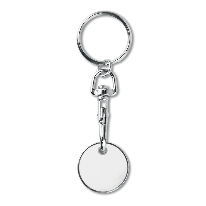Trolley token key ring TOKENRING, euro size, with your logo