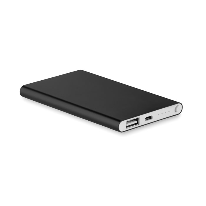 Powerbank POWERFLAT 4000 mAh no pārstrādāta alumīnija ar jūsu logo