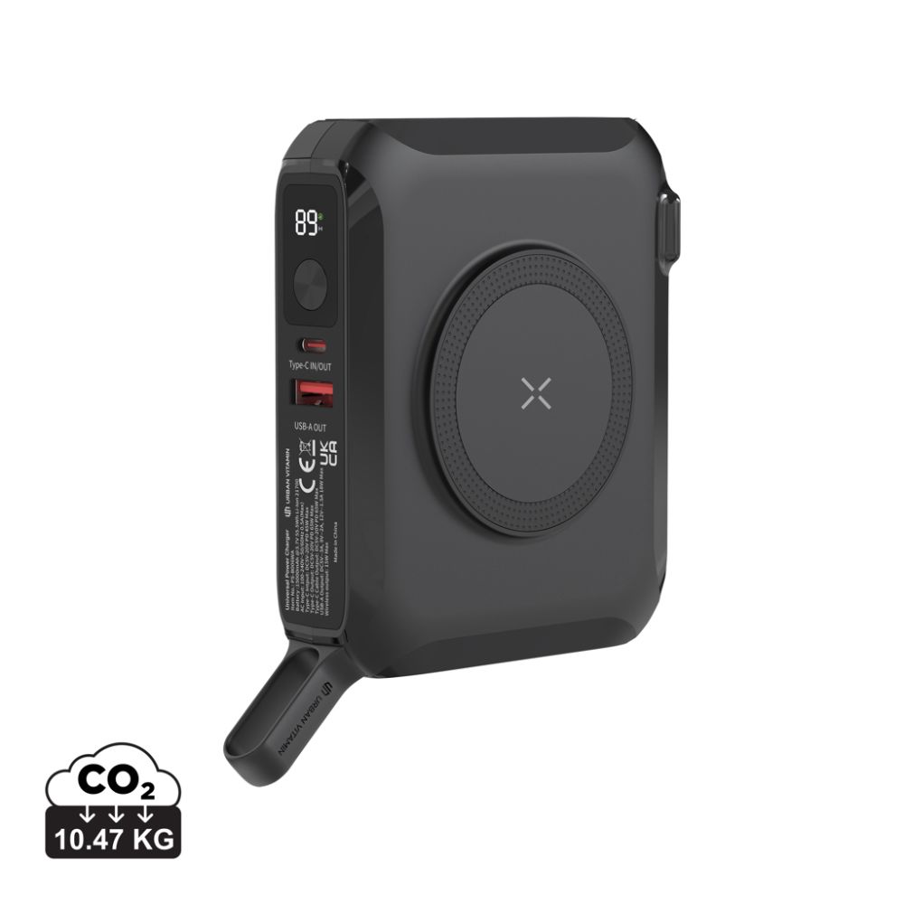 Urban Vitamin Oxnard 5 in 1 65W universal charger with 15,000 mAh power bank, with your logo