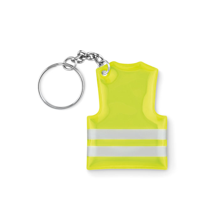 VISIBLE RING vest-shaped reflective PVC key ring with your logo