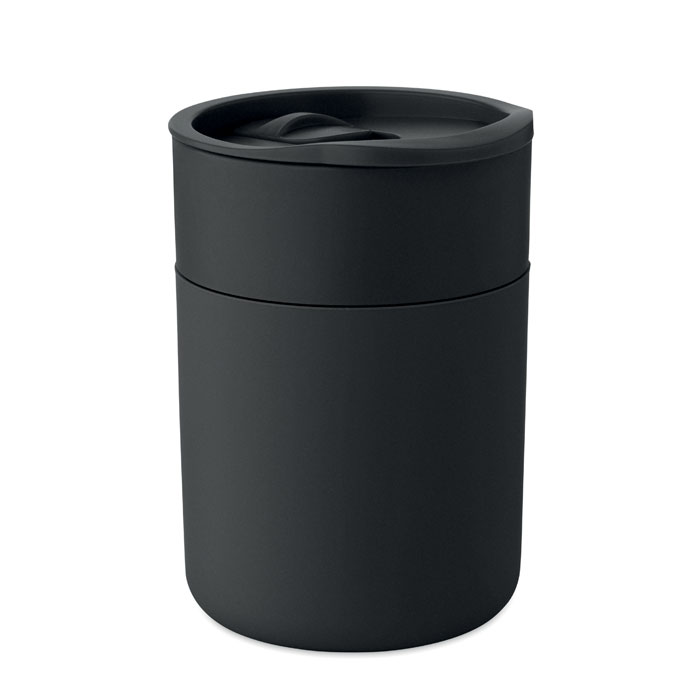 PP tumbler GOBLET 330 ml with silicone sleeve and your logo