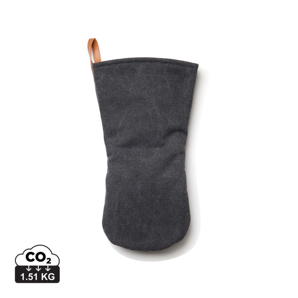 VINGA Asado oven mitt, padded cotton canvas, with your logo