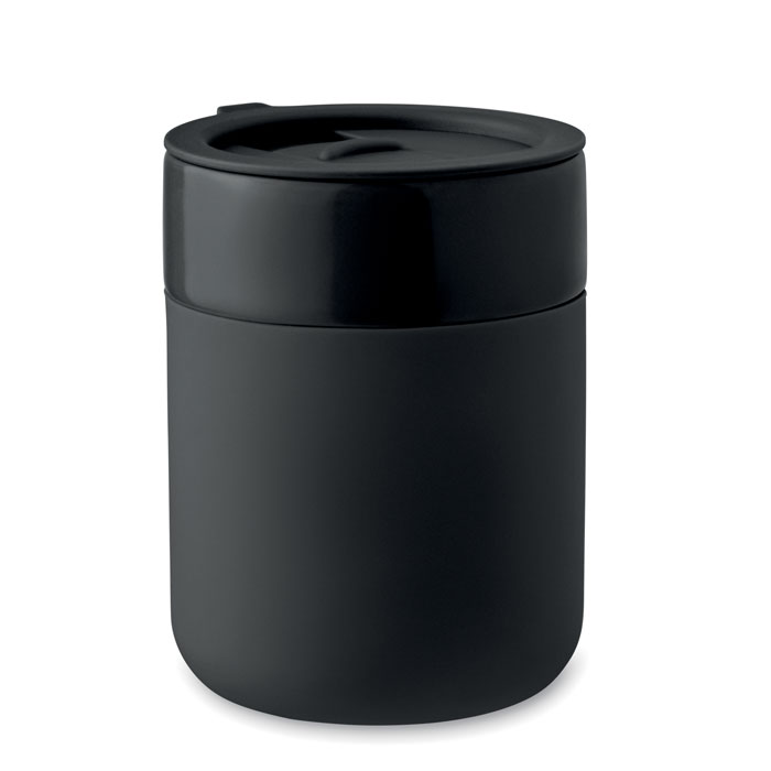 Keramikas krūze QERAM 330 ml ar silikona apvalku ar jūsu logo
