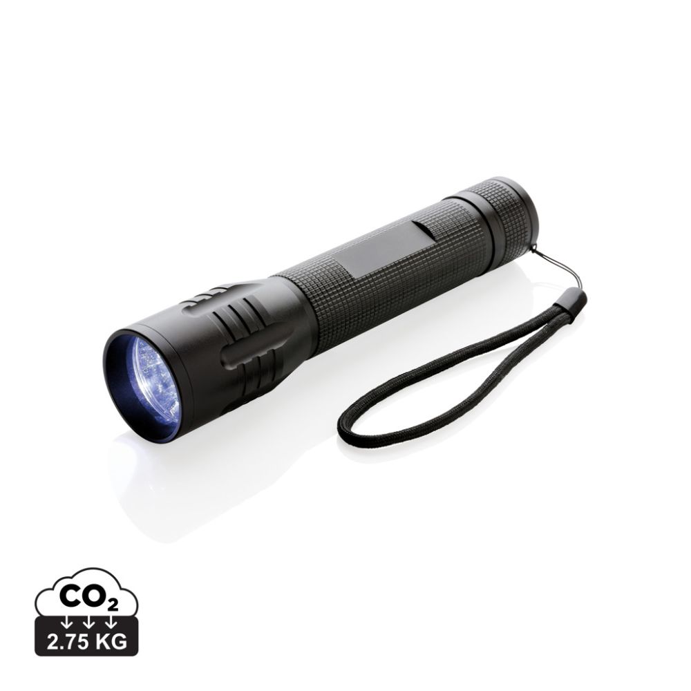 Lukturis 3W large CREE no alumīnija ar 100 lūmeniem ar jūsu logo