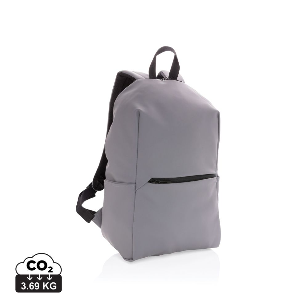 Klēpjdatora mugursoma Smooth PU 15,6" ar polsterētu muguru ar jūsu logo