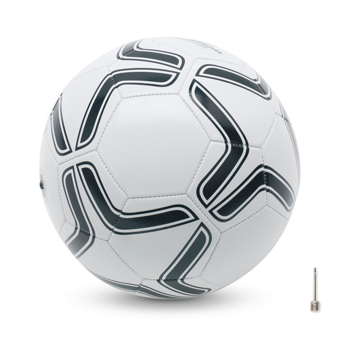 SOCCERINI PVC football, 21.5 cm, black and white, with your logo