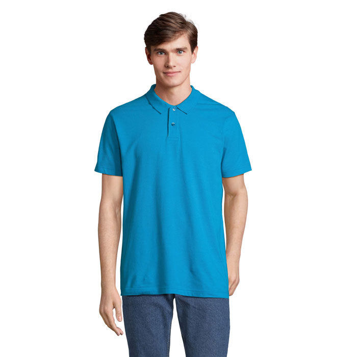 Unisex polo krekls PULSE no ķemmētas kokvilnas ar jūsu apdruku