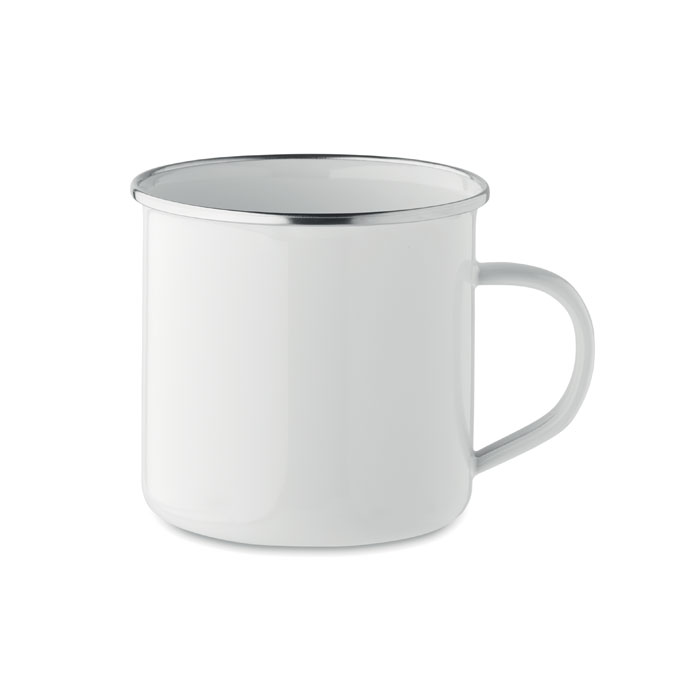 Enamel metal mug PLATEADO L 500 ml, sublimation print, with your logo