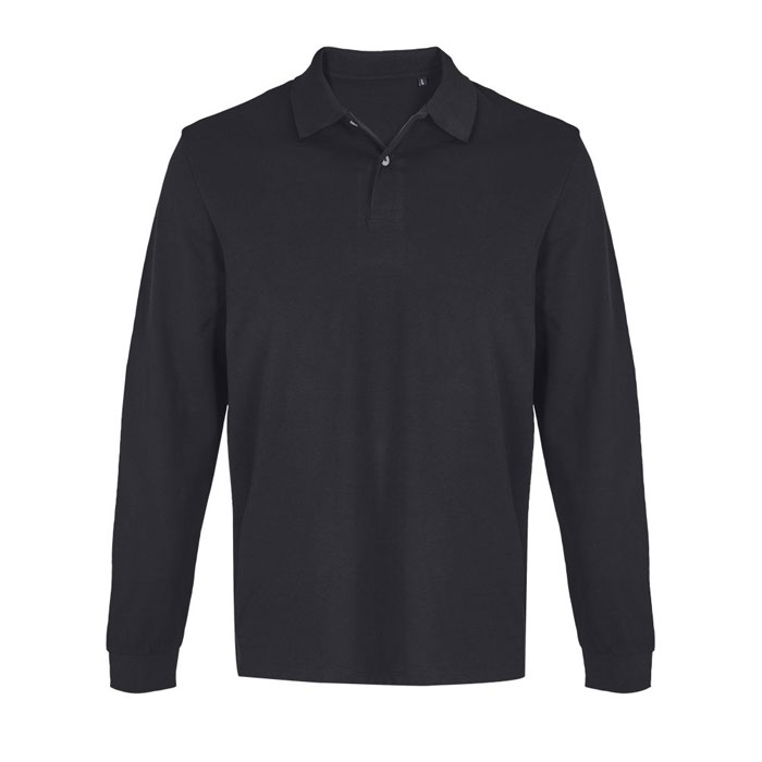 Unisex polo krekls PACIFIC LSL ar garām piedurknēm no kokvilnas ar jūsu apdruku