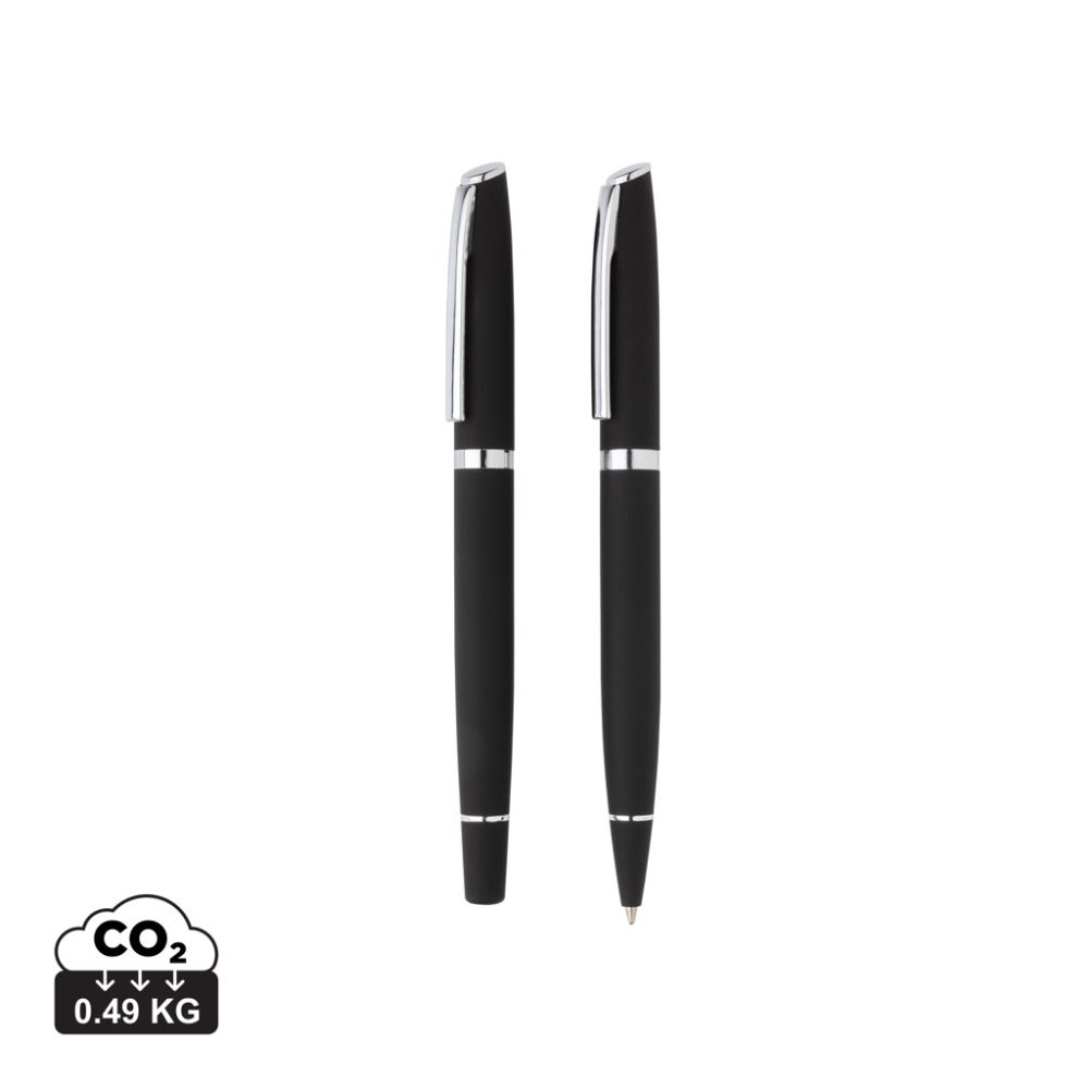 Deluxe pen set with matte finish and gift box, with your logo