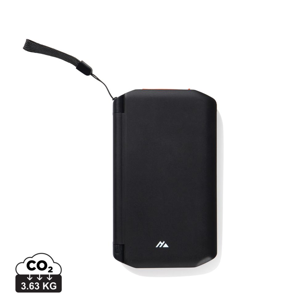 Nordic Drift Titan 10.000 mAh solar power bank with 3 foldable panels and your logo