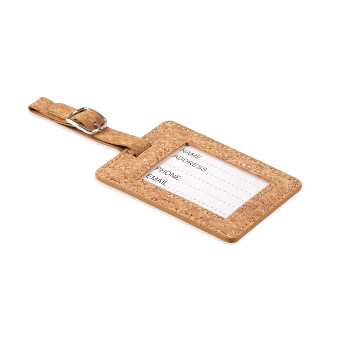 Korķa bagāžas birka COCO ar jūsu logo