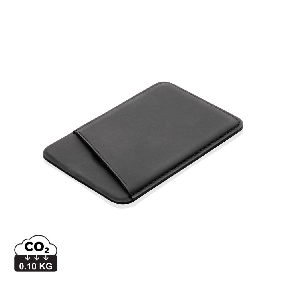 Magnetic phone card holder P820.75 in PU, holds two cards, with your logo
