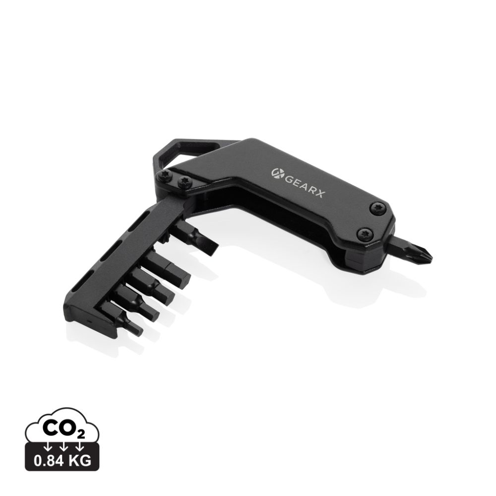 Pocket screwdriver tool Gear X with six bits and your logo