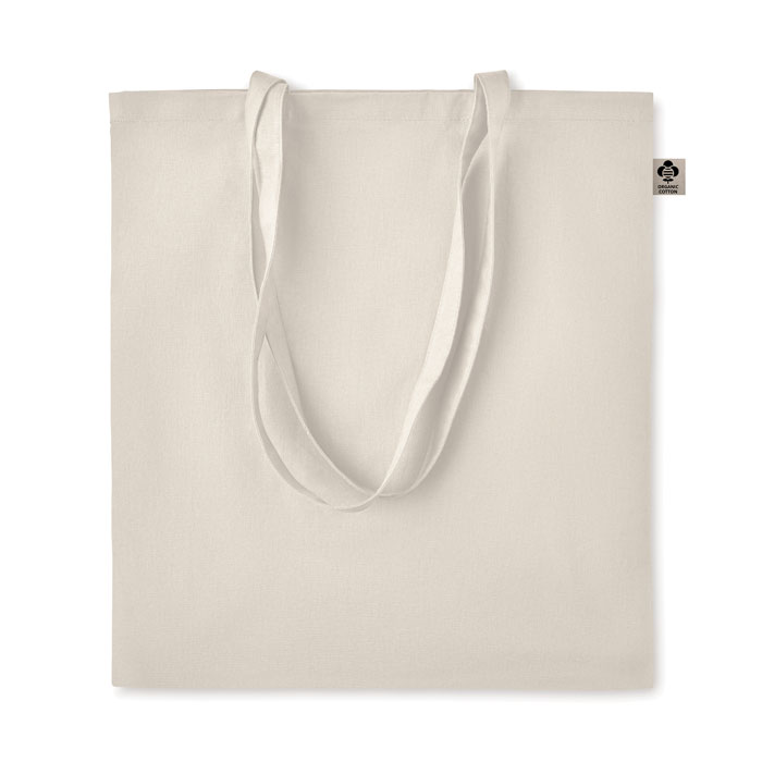 ZIMDE organic cotton shopping bag with long handles and your logo