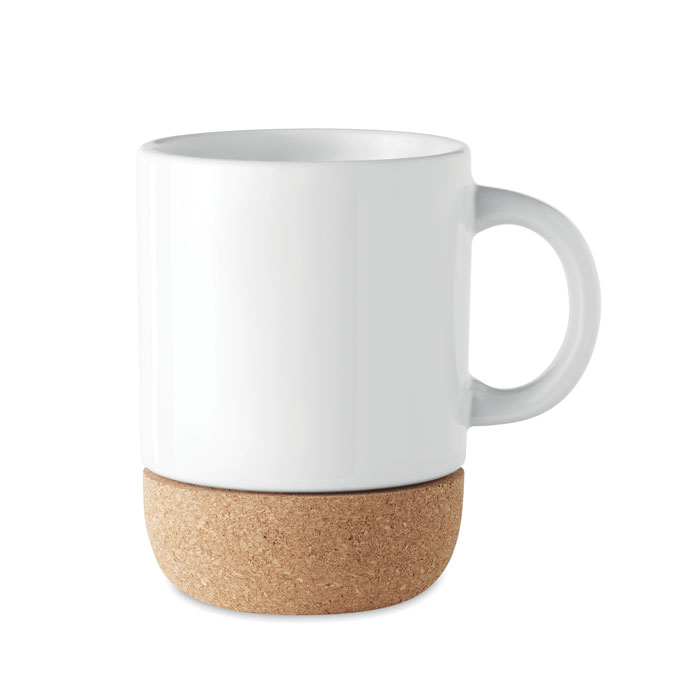 Ceramic mug SUBCORK with cork base, sublimation print and your logo