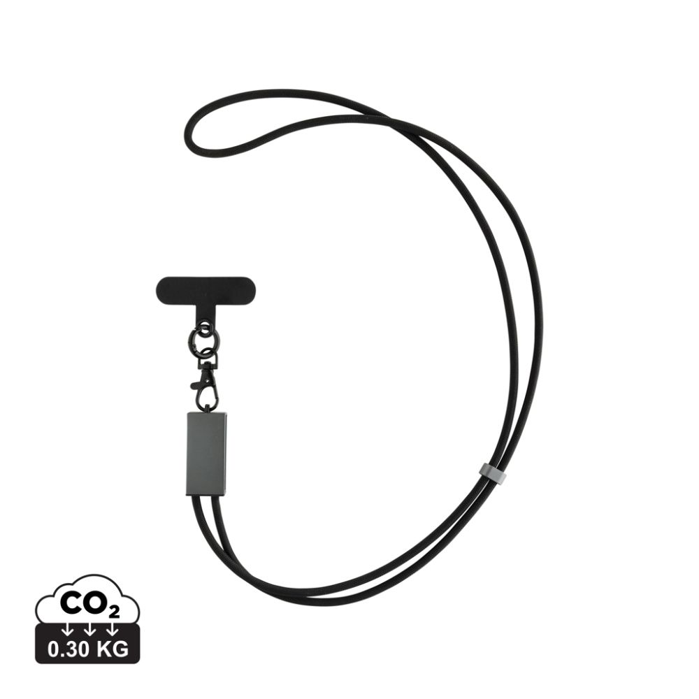 Terra RCS rPET phone cord with 60W dual charge cable and your logo